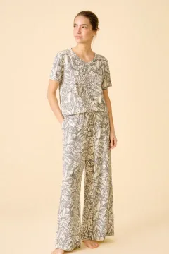 PIJAMA MANGA CORTA CON PALAZZO FRIDA