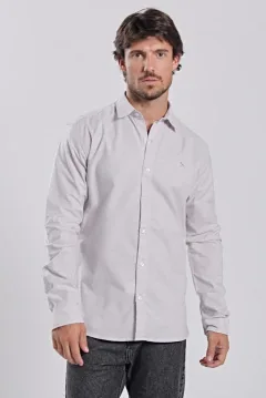 Camisa Oxford Blend Cemento
