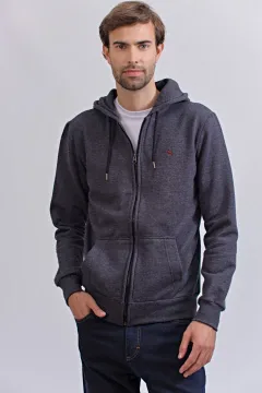 Campera de algodón melange negra (Solo talles S y M)