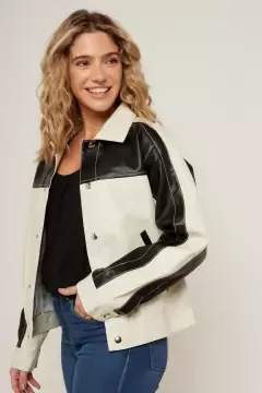 Campera PU Combinada OLDFORT