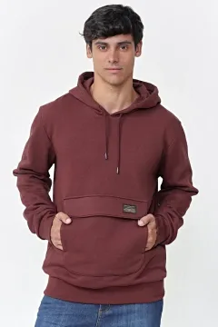 Buzo Canguro bolsillo con tapa Burgos Chocolate (Solo talles S, M y 3XL)