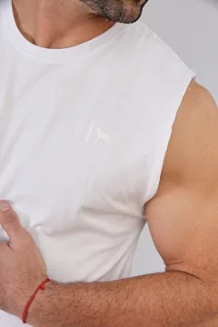 Remera sin mangas AUTHENTIC blanco
