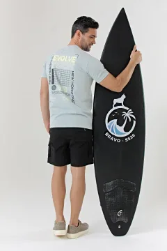 Remera Horizons gris perla