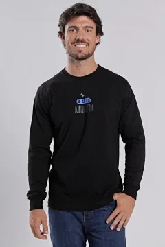 Remera manga larga Dissolve negra (Solo talles M, L y 2XL)