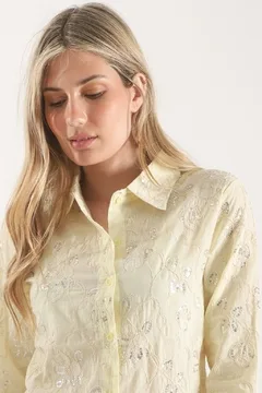 Camisa Bordada MAYAR AMARILLA - 5195