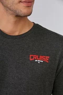 Remera CRUISE negro melange
