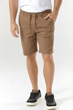 Bermuda de gabardina Egon camel
