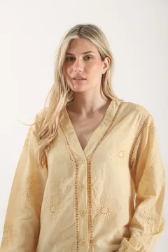 Camisa Bordada BREY AMARILLA - 70190