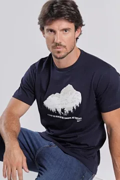 Remera Mountain Azul marino (Solo talle S)