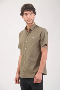Camisa Seth Lino Verde militar (Solo talle S)