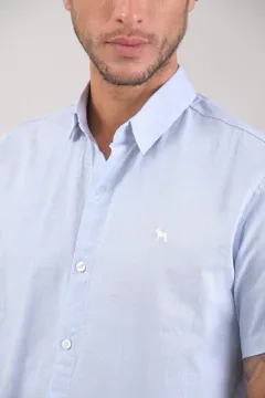 Camisa Seth Lino Celeste (Solo talles S y M)