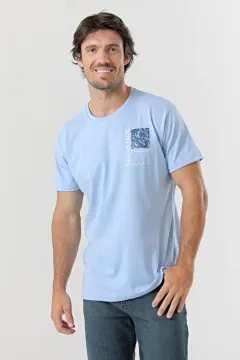 Remera Disconnect celeste