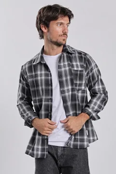 Camisa M/L viyela Lexie Negro