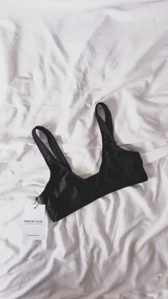 Top bikini Paula lycra negro