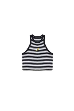 Top Mai Stripped Black