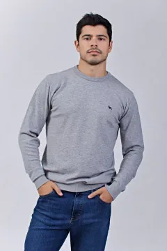 Sweater con lycra gris Melange (Solo talles S y 2XL)