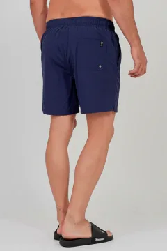 Short de baño liso con spandex BABOR azul marino