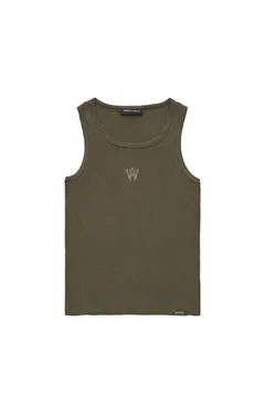 Musculosa Goth Plain Acid Army