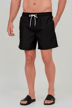 Short de baño liso con spandex BABOR negro