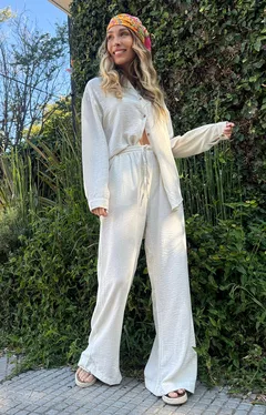 Pantalon de lino Crudo