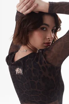 Vestido Micro Print Leppard