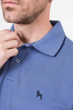 Chomba micropiqué Azul Medio (Solo talle S)