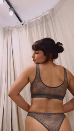 Top Paula encaje gris