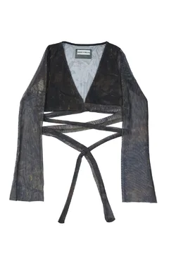 Top Mesh Print Woods