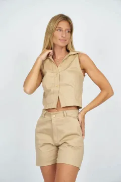 Chaleco Entallado Gabardina