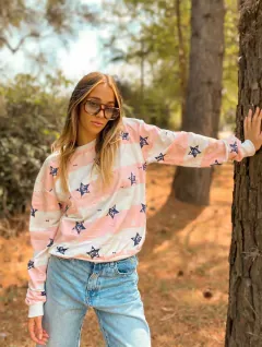 Buzo Engomado Rayas MORRESI ROSA