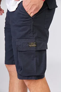 Bermuda cargo bolsillo con fuelle NIXXON azul