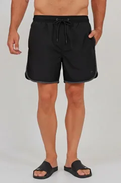 Short de baño con vivo a contratono KOI negro