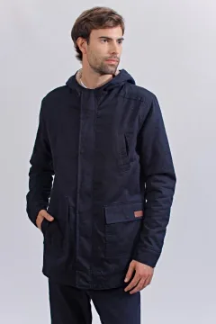Campera Elba interior de Corderito azul marino (Solo talle S)
