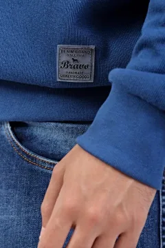 Buzo punto inglés azul (Solo talle S)