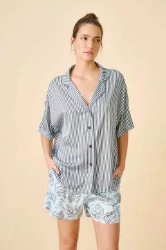 PIJAMA CAMISERO CON SHORT MALDIVAS