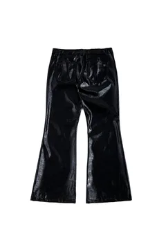 Pantalon Flare Charol Black